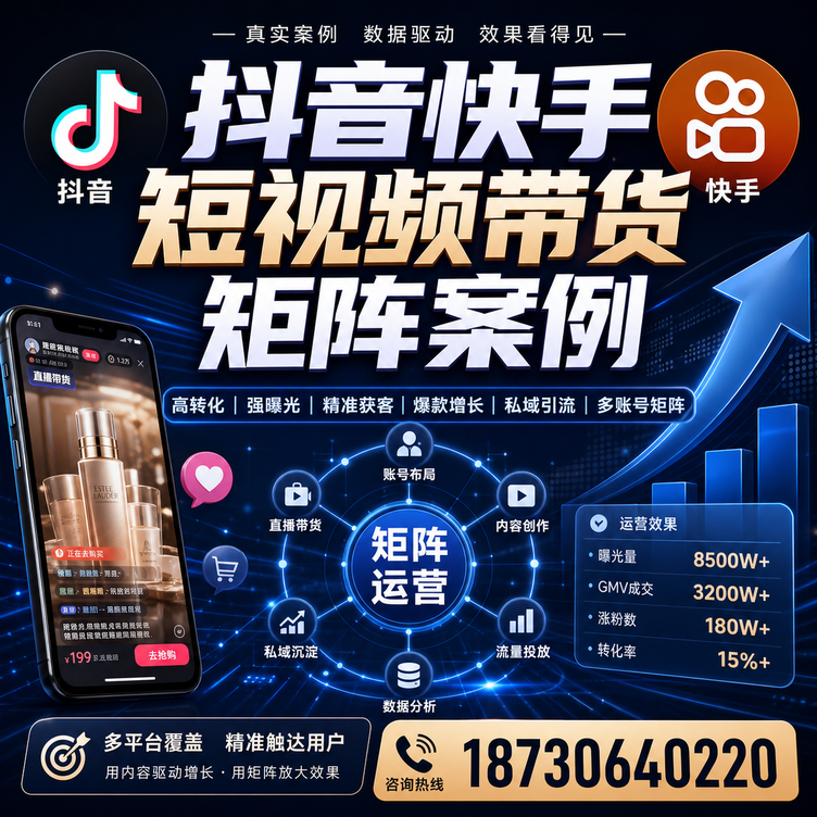 潮州短视频带货团队多平台矩阵自动分发案例