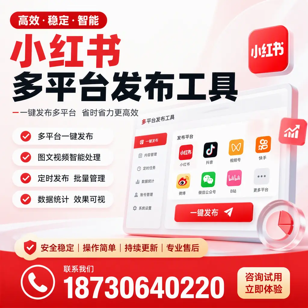小红书多平台发布工具在 潮州 的应用与优势解析