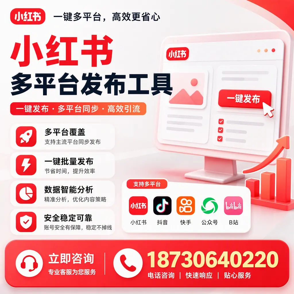 小红书多平台发布工具在 潮州 的应用与优势解析