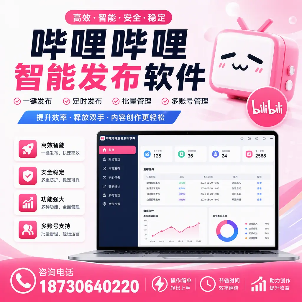 提升内容质量的秘诀:哔哩哔哩智能发布软件在 潮州 的应用